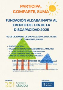 Cartel con todas las actividades por el dia de la discapacidad